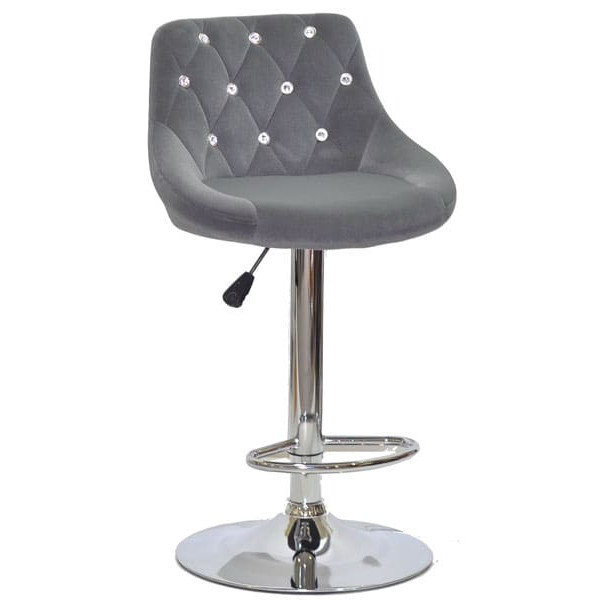 Барный стул Onder Mebli FORO+SV BAR CH-BASE Серый B-1004 Бархат-0