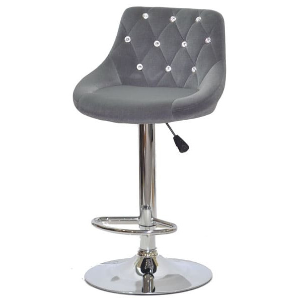 Барный стул Onder Mebli FORO+SV BAR CH-BASE Серый B-1004 Бархат-1