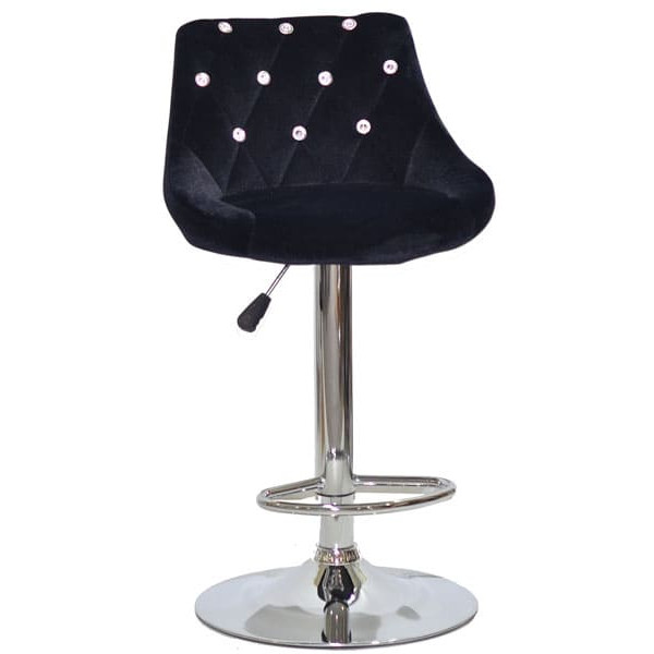 Барный стул Onder Mebli FORO+SV BAR CH-BASE Черный B-1011 Бархат-0