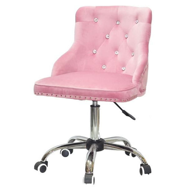 Стілець Onder Mebli OLIMP+SV CH-OFFICE Рожевий B-1021 Оксамит-1