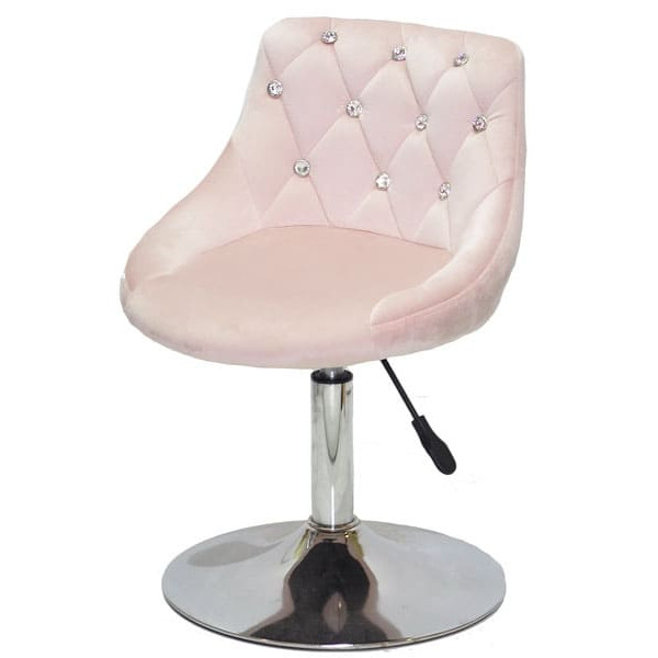 Стілець Onder Mebli FORO+SV CH-BASE Рожевий B-1021 Оксамит-1