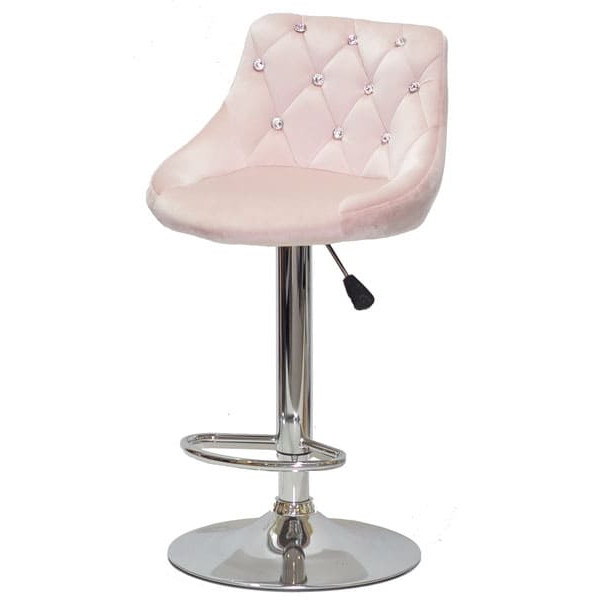 Барный стул Onder Mebli FORO+SV BAR CH-BASE Розовый B-1021 Бархат-1
