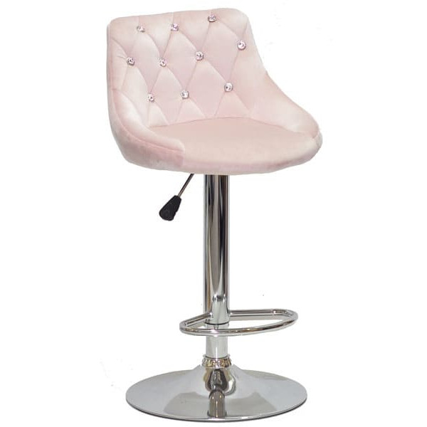 Барный стул Onder Mebli FORO+SV BAR CH-BASE Розовый B-1021 Бархат-0