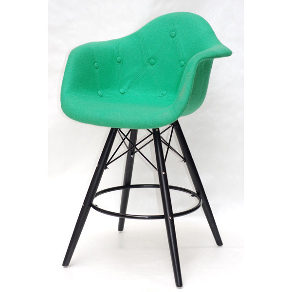 Полубарное кресло Onder Mebli Leon BAR 65-BK Шерсть Зеленый W-17-1