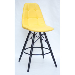 Напівбарний стілець Onder Mebli Alex BAR 65-BK Жовтий 12 Екошкіра