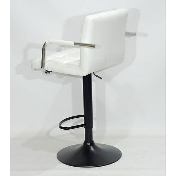 Барний стілець Onder Mebli Arno-Arm BAR BK-BASE Білий Екошкіра-3