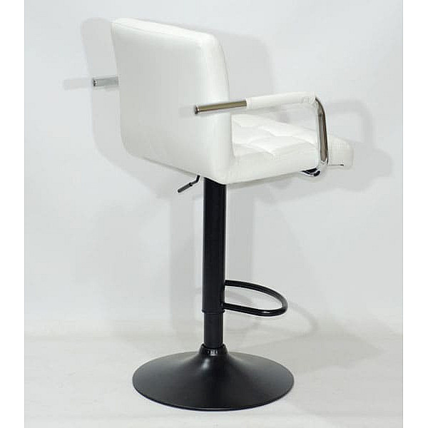 Барний стілець Onder Mebli Arno-Arm BAR BK-BASE Білий Екошкіра-2