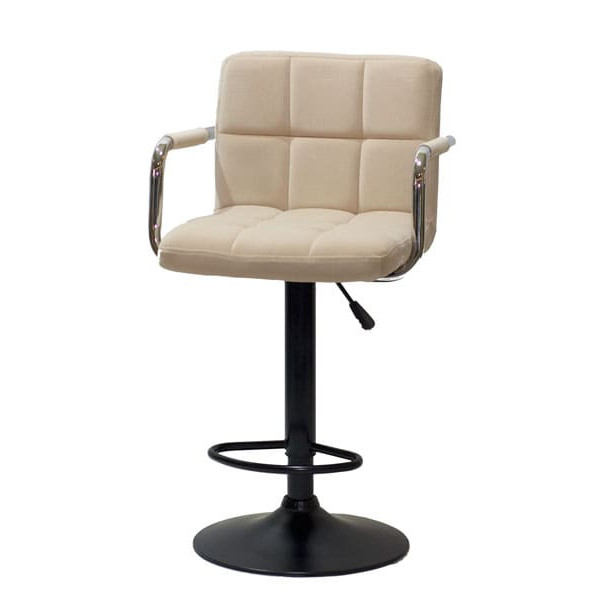 Барный стул Onder Mebli Arno-Arm BAR BK-BASE Бежевый B-1005 Бархат-1
