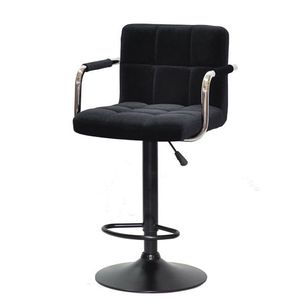 Барный стул Onder Mebli Arno-Arm BAR BK-BASE Черный B-1011 Бархат-1