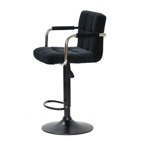 Барный стул Onder Mebli Arno-Arm BAR BK-BASE Черный B-1011 Бархат-3