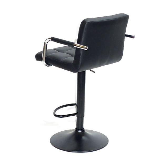 Барный стул Onder Mebli Arno-Arm BAR BK-BASE Черный Экокожа-2