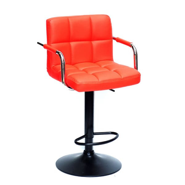 Барный стул Onder Mebli Arno-Arm BAR BK-BASE Красный 1007 Экокожа-3