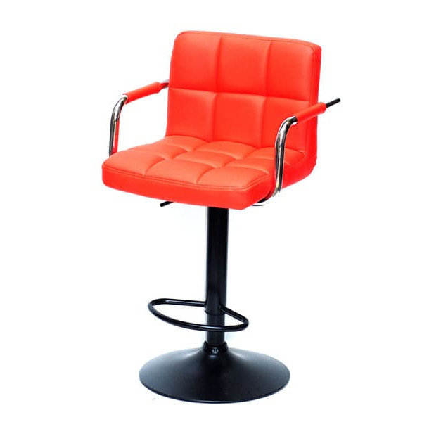 Барный стул Onder Mebli Arno-Arm BAR BK-BASE Красный 1007 Экокожа-2