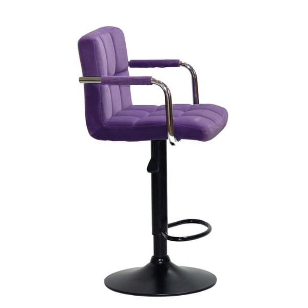 Барный стул Onder Mebli Arno-Arm BAR BK-BASE Пурпурный B-1013 Бархат-3