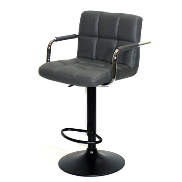 Барний стілець Onder Mebli Arno-Arm BAR BK-BASE Сірий 1001-1