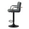 Барный стул Onder Mebli Arno-Arm BAR BK-BASE Серый B-1004 Бархат-3-thumb
