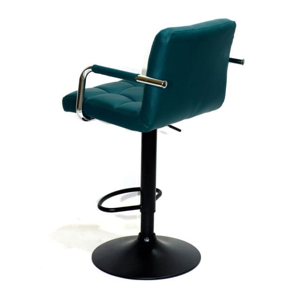 Барний стілець Onder Mebli Arno-Arm BAR BK-BASE Зелений 1002 Екошкіра-3