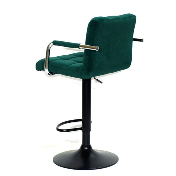 Барный стул Onder Mebli Arno-Arm BAR BK-BASE Зеленый B-1003 Бархат-2