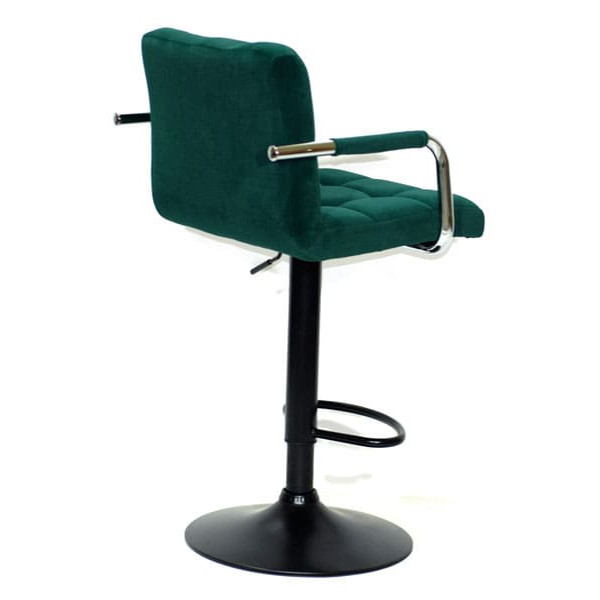 Барный стул Onder Mebli Arno-Arm BAR BK-BASE Зеленый B-1003 Бархат-3