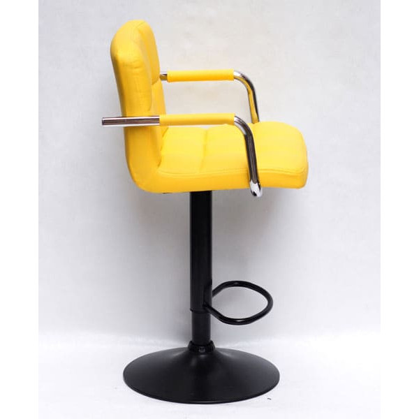 Барний стілець Onder Mebli Arno-Arm BAR BK-BASE Жовтий 1006 Екошкіра-2