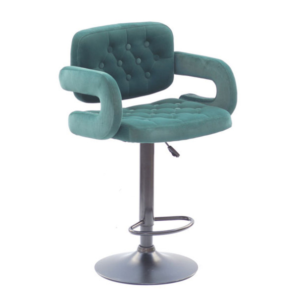 Барный стул Onder Mebli Gor BAR BK-BASE Зеленый B-1003 Бархат-0