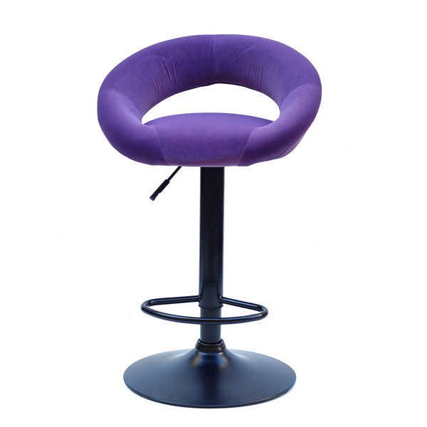 Барний стілець Onder Mebli Holy BAR BK-BASE Пурпуровий B-1013 Оксамит-0