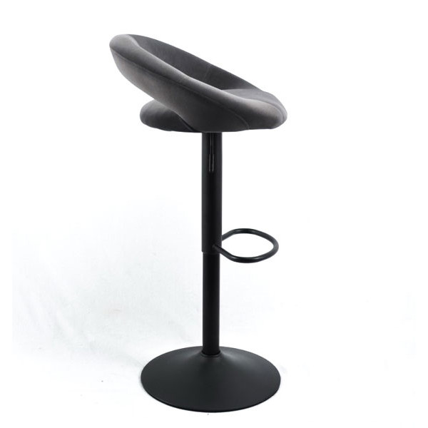 Барний стілець Onder Mebli Holy BAR BK-BASE Сірий B-1004 Оксамит-2