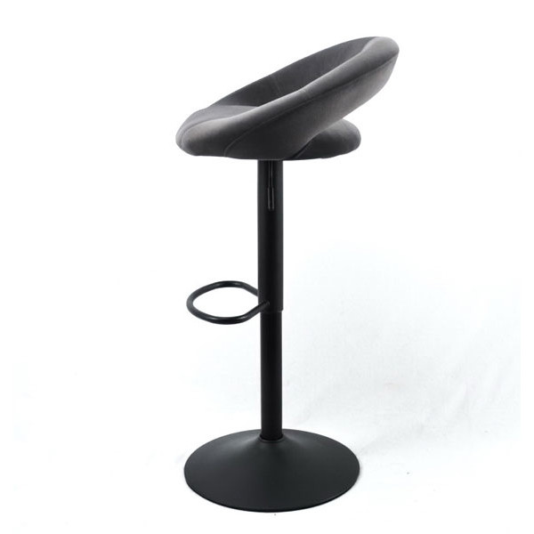 Барний стілець Onder Mebli Holy BAR BK-BASE Сірий B-1004 Оксамит-3