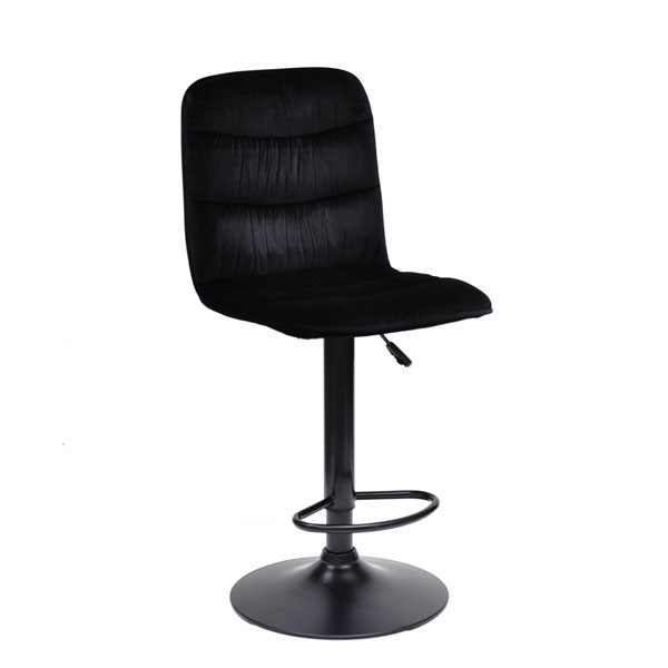 Барний стілець Onder Mebli Split BAR BK-BASE Чорний B-1011 Оксамит-0