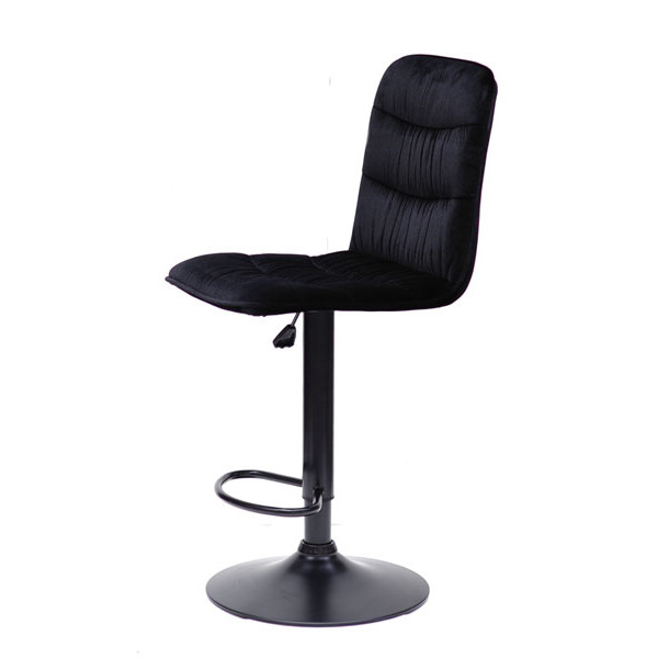 Барний стілець Onder Mebli Split BAR BK-BASE Чорний B-1011 Оксамит-1
