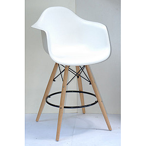 Напівбарне крісло Onder Mebli Leon BAR 65 Білий 07 Пластик