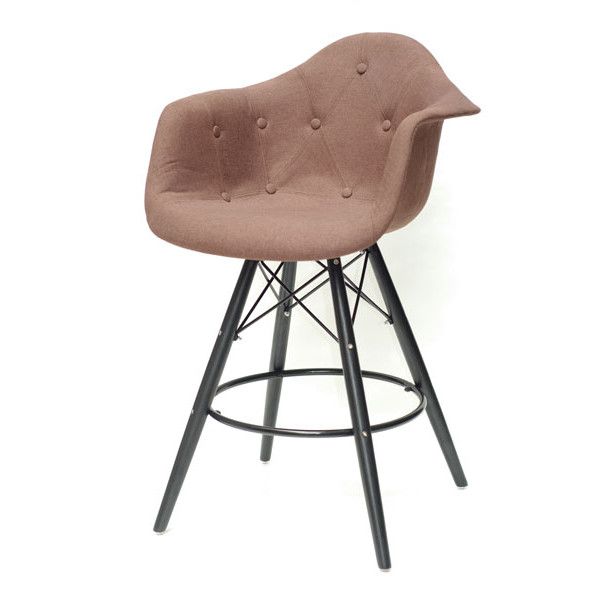 Напівбарне крісло Onder Mebli Leon BAR 65-BK Віскоза Коричневий K-10-1