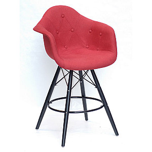 Полубарное кресло Onder Mebli Leon BAR 65-BK Вискоза Красный K-9