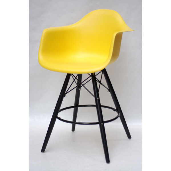 Напівбарне крісло Onder Mebli Leon BAR 65-BK Жовтий 12 Пластик-1
