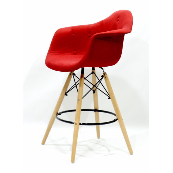 Полубарное кресло Onder Mebli Leon Soft BAR 65 Вискоза Красный K-9-2