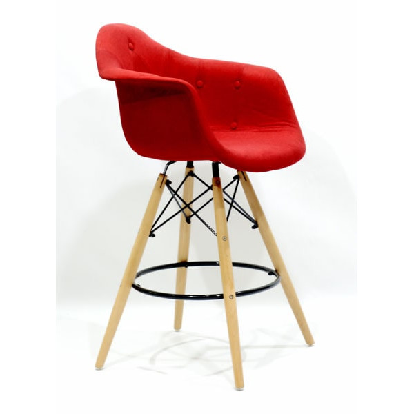 Полубарное кресло Onder Mebli Leon Soft BAR 65 Вискоза Красный K-9-3