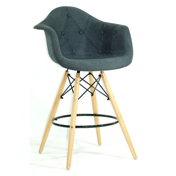 Полубарное кресло Onder Mebli Leon Soft BAR 65 Вискоза Антрацит K-8-0