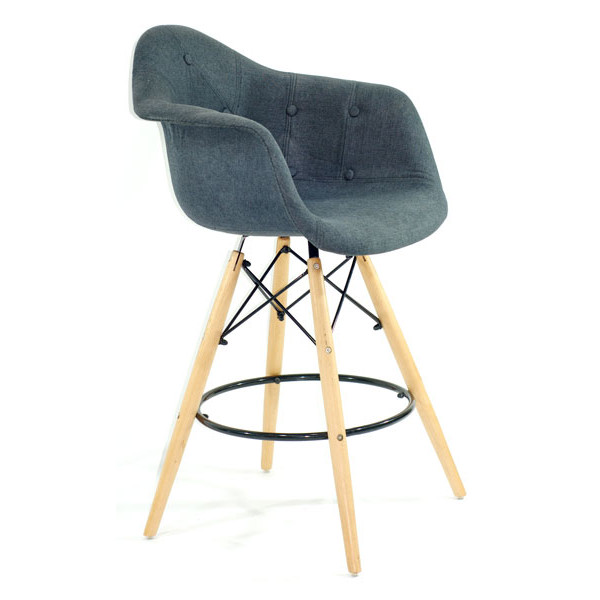 Полубарное кресло Onder Mebli Leon Soft BAR 65 Вискоза Антрацит K-8-3