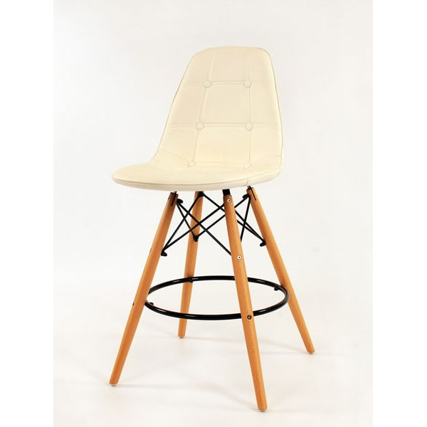 Полубарный стул Onder Mebli Alex BAR 65 Белый Экокожа-0