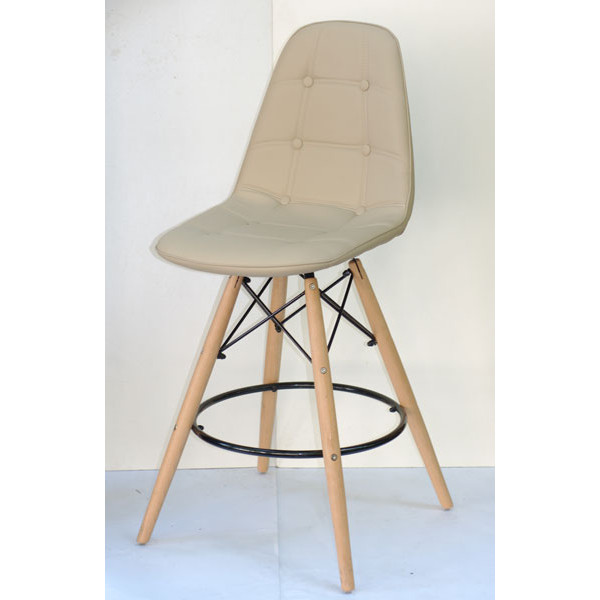 Полубарный стул Onder Mebli Alex BAR 65 Бежевый 06 Экокожа-1