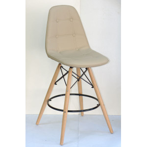 Напівбарний стілець Onder Mebli Alex BAR 65 Бежевий 06 Екошкіра