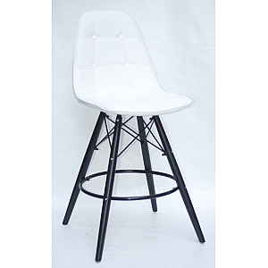 Напівбарний стілець Onder Mebli Alex BAR 65-BK Білий Екошкіра