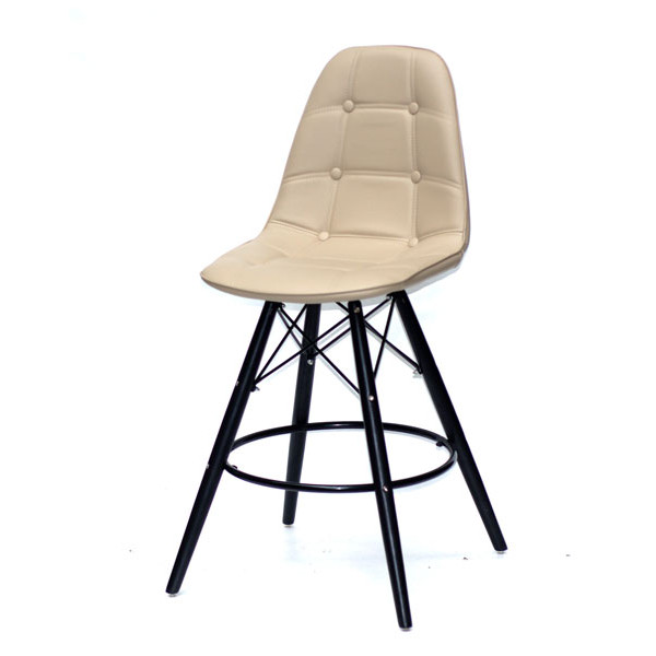 Полубарный стул Onder Mebli Alex BAR 65-BK Бежевый 06 Экокожа-1