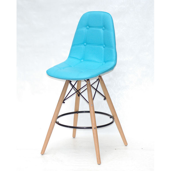 Полубарный стул Onder Mebli Alex BAR 65 Голубой 52 Экокожа-1