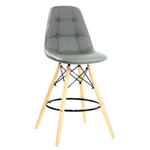 Полубарный стул Onder Mebli Alex BAR 65 Серый 21 Экокожа