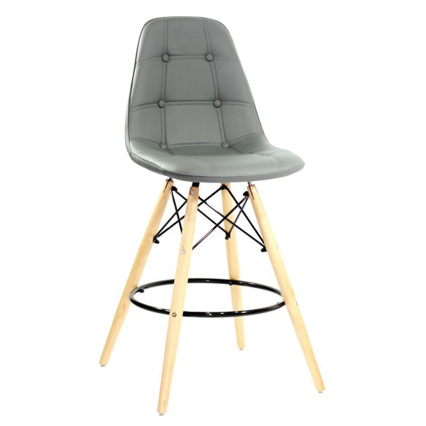 Полубарный стул Onder Mebli Alex BAR 65 Серый 21 Экокожа-0