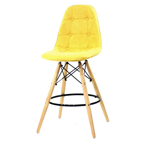 Полубарный стул Onder Mebli Alex BAR 65 Шенилл Желтый G-100-2