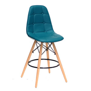 Полубарный стул Onder Mebli Alex BAR 65 Зеленый 02 Экокожа