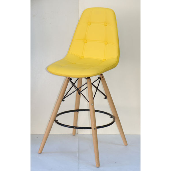 Напівбарний стілець Onder Mebli Alex BAR 65 Жовтий 12 Екошкіра-1