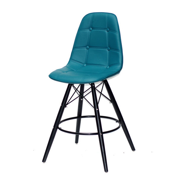 Полубарный стул Onder Mebli Alex BAR 65-BK Зеленый 02 Экокожа-1